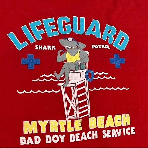 Vintage 1980s Myrtle Beach Lifeguard Beach Summer 80s Destination tee tshirt - Picture 3 of 6